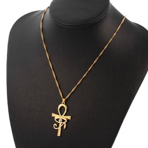 Ankh Necklace / Egyptian cross necklace / Eye of horus necklace / Eye of Ra necklace / Eye necklace / Ankh Jewelry