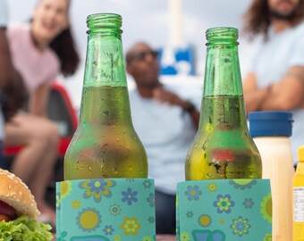 Floral green &#39;Budju&#39; | Stubby Cooler