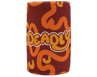 Aboriginal design | Deadly | Stubby Cooler | Deep Purple