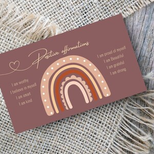Descarga digital / Tarjeta de presentación / Tarjeta de presentación pequeña / Tarjeta de afirmación positiva / Regalo para clientes