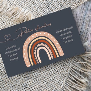 Téléchargement numérique | Carte de visite | Petite carte de visite | Carte d'affirmation positive | Cadeau pour les clients