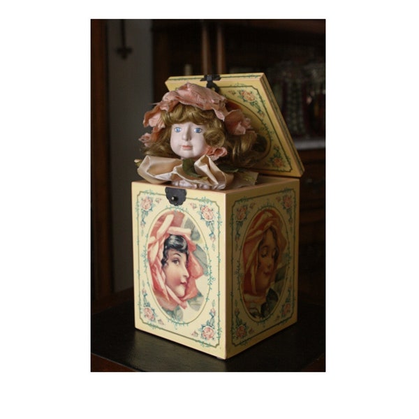 Handmade Jack In The Box, The Blossom Collection, Rose Fairy, Musical Jack In The Box, Somewhere In Time Theme, Wind Up Box, Musical Box