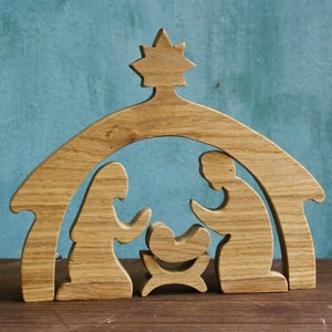 Handmade Wooden Minimal Nativity, Modern Nativity Scene, Nativity Figures, Minimal Christmas Decoration, Jesus Christ Birth, X-mas Decor