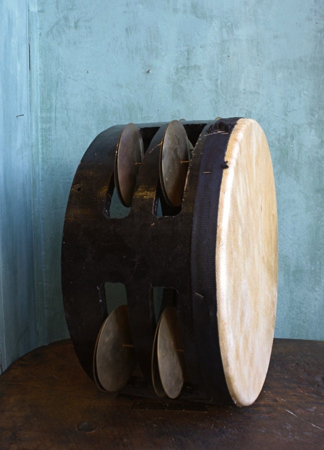 Vintage Riq Arabic Tambourine Wooden Riq with Goat Leather Etsy