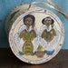 Vintage Ethiopian Leather Drum, Coptic, Hand Painted Drum, African Art ...