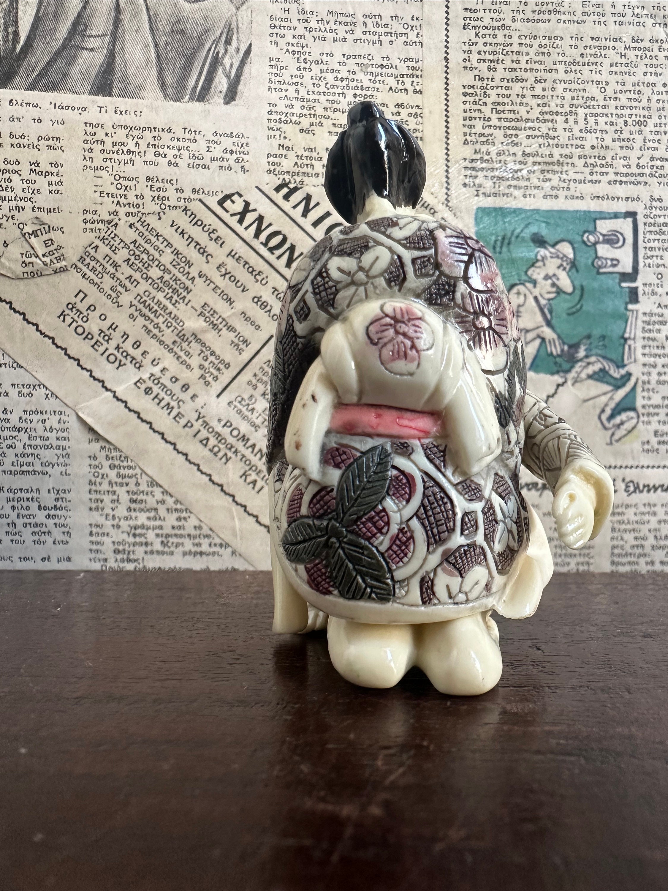 Vintage Shunga Couple, Japanese Couple Figurine, Erotic Asian Art