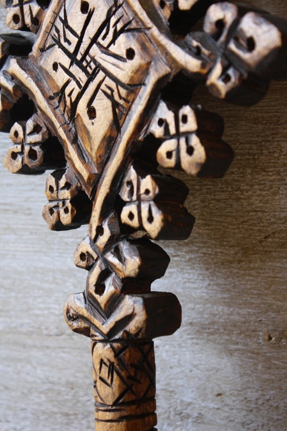 WOODEN ETHIOPIAN CROSS Collectible DoubleFolding Ethiopian Wooden Pocket Cross Hand Carved