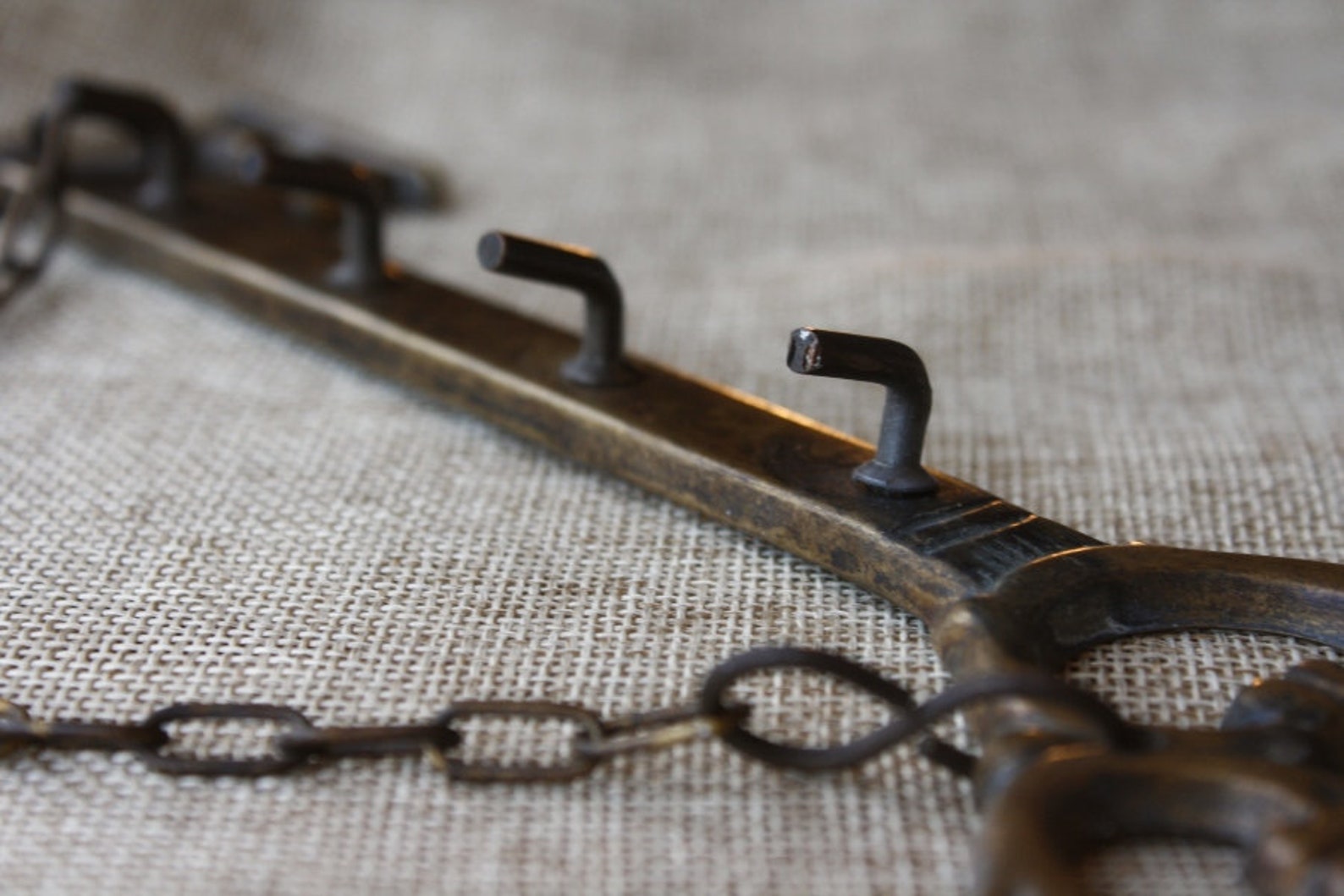 Key Shape Key Holder, Brass 4 Hooks Key Holder, Brass Wall Hanger ...