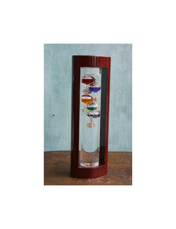 Wooden Tabletop Galileo Thermometer, Thermometer, Meteorology, Galilean  Thermometer, Galileo Galilei, Scientific Gift, Thermometer 