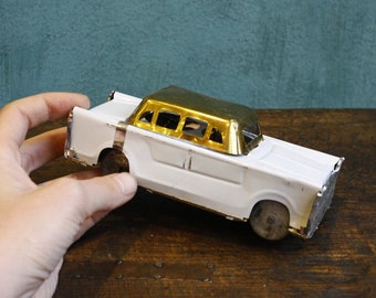 インド ブリキおもちゃの車、車 707、ビンテージ インド ブリキ