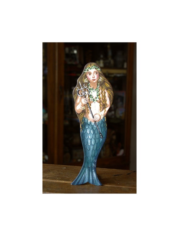 Vinatge Greek Traditional Mermaid Mythical Creatureocean Sea Etsy