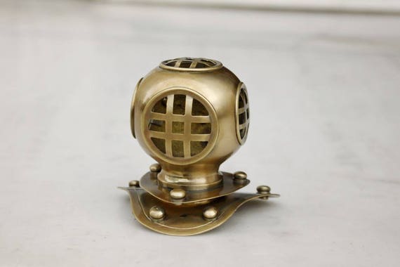 Casco De Buceo Para Casa De Muñecas Hecho a mano de cobre y latón-Náutico De Regalo