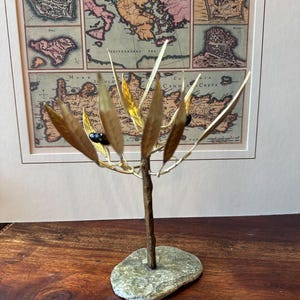 Handmade Brass Olive Tree, Tree of Life Home Decor, Made In Greece, Brass Tree, Tree Sculpture, Greek Art, Housewarming Gift