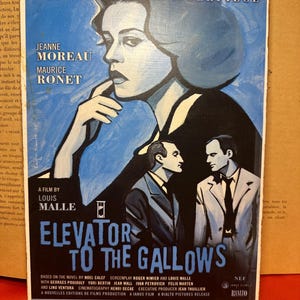 Elevator to the Gallows Wooden Sign, Louis Malle, Jeanne Moreau, French New Wave, French Cinema, Nouvelle Vague Film