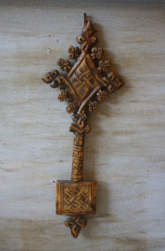 WOODEN ETHIOPIAN CROSS Collectible DoubleFolding Ethiopian Wooden Pocket Cross Hand Carved