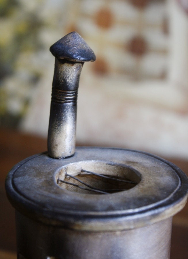 Handmade Ceramic Stove Miniature, Candle Holder, Candle Base, Stove Shaped  Figurine, Made in Greece, Greek Art, Unique Candleholder 