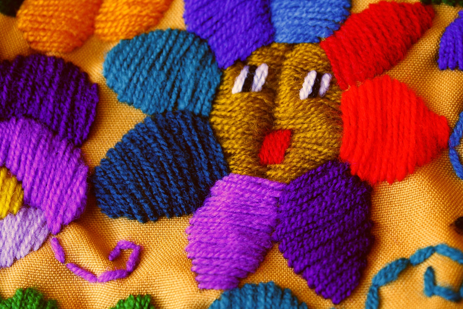 Handmade Guatemalan Figure Embroidery Hand Embroidered Quilt Etsy