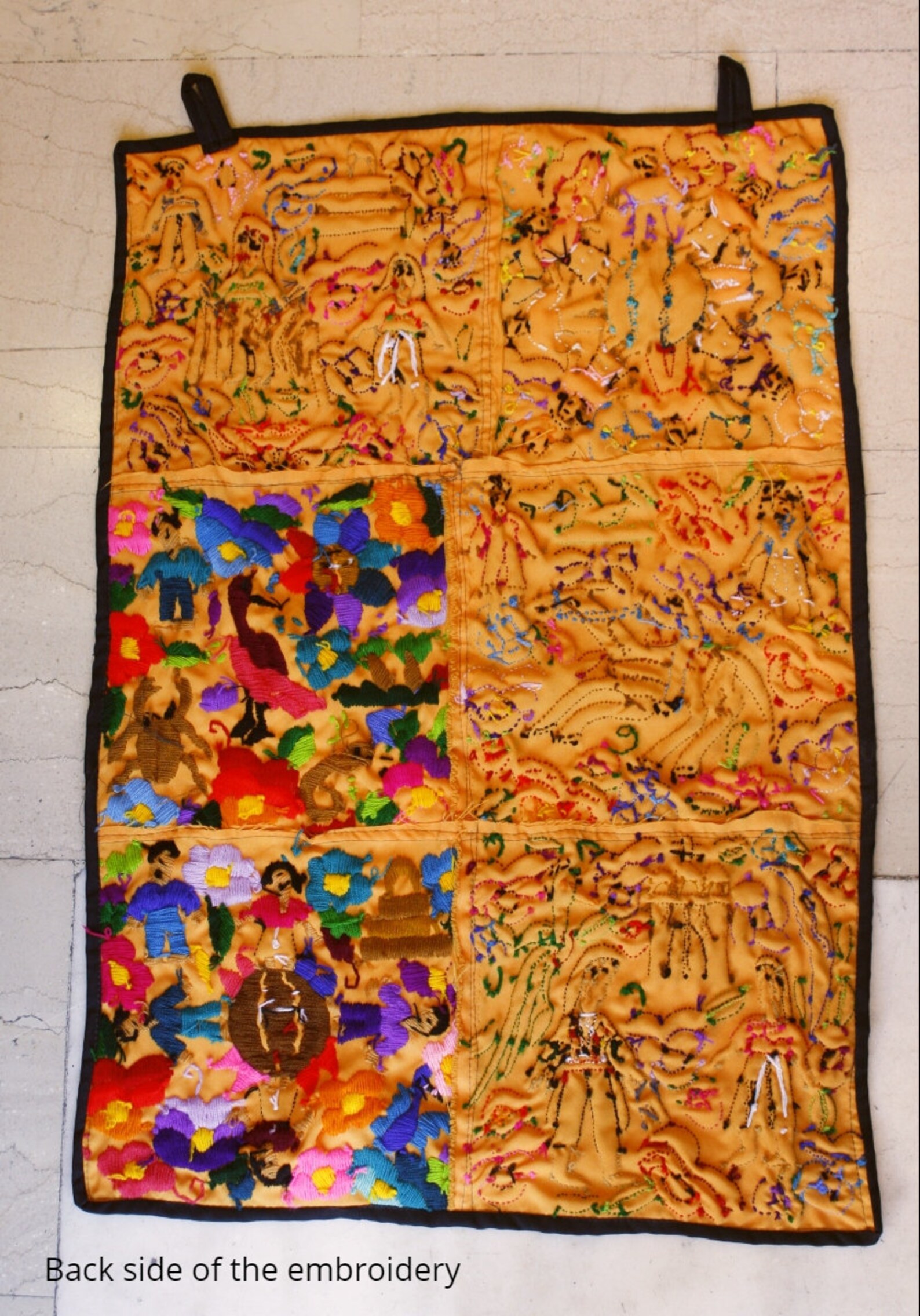 Handmade Guatemalan Figure Embroidery Hand Embroidered Quilt Etsy