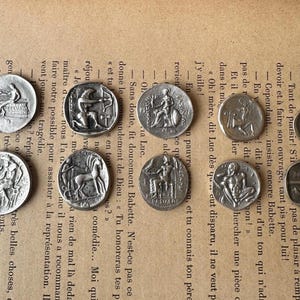 Set of Ten 10 Replica Ancient Greek Coins , Ancient Coins Reproduction, Ancient Greece, Greek Mythology, Old Coin,Lucky Coins,Antique Coin