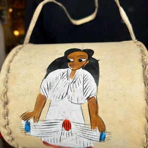 Vintage Ethiopian Leather Drum, Coptic, Hand Painted Drum, African Art ...