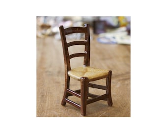 Porcelain Chair Miniature, Chair Figurine, Miniature Doll House Furniture, Handmade, Hand Painted, Doll House Items