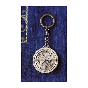 Astrolabe Mares Bronze Keychain, Astrolabe Keyholder, Astrolabio Keyring, Astronomy Gift, Astronomy Lover, Astrolabio, Astrolabe Collector