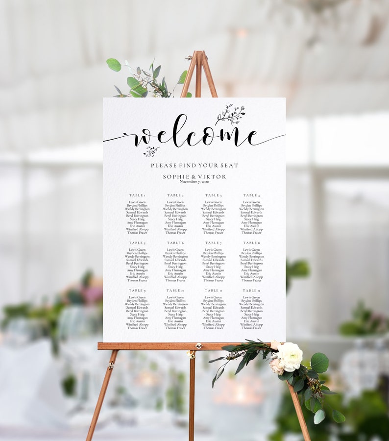 Wedding Guest Seating Chart Template 24x36 18x24 A1 A2 Etsy wedding-guest-seating-chart-template-24x36-18x24-a1-a2-etsy