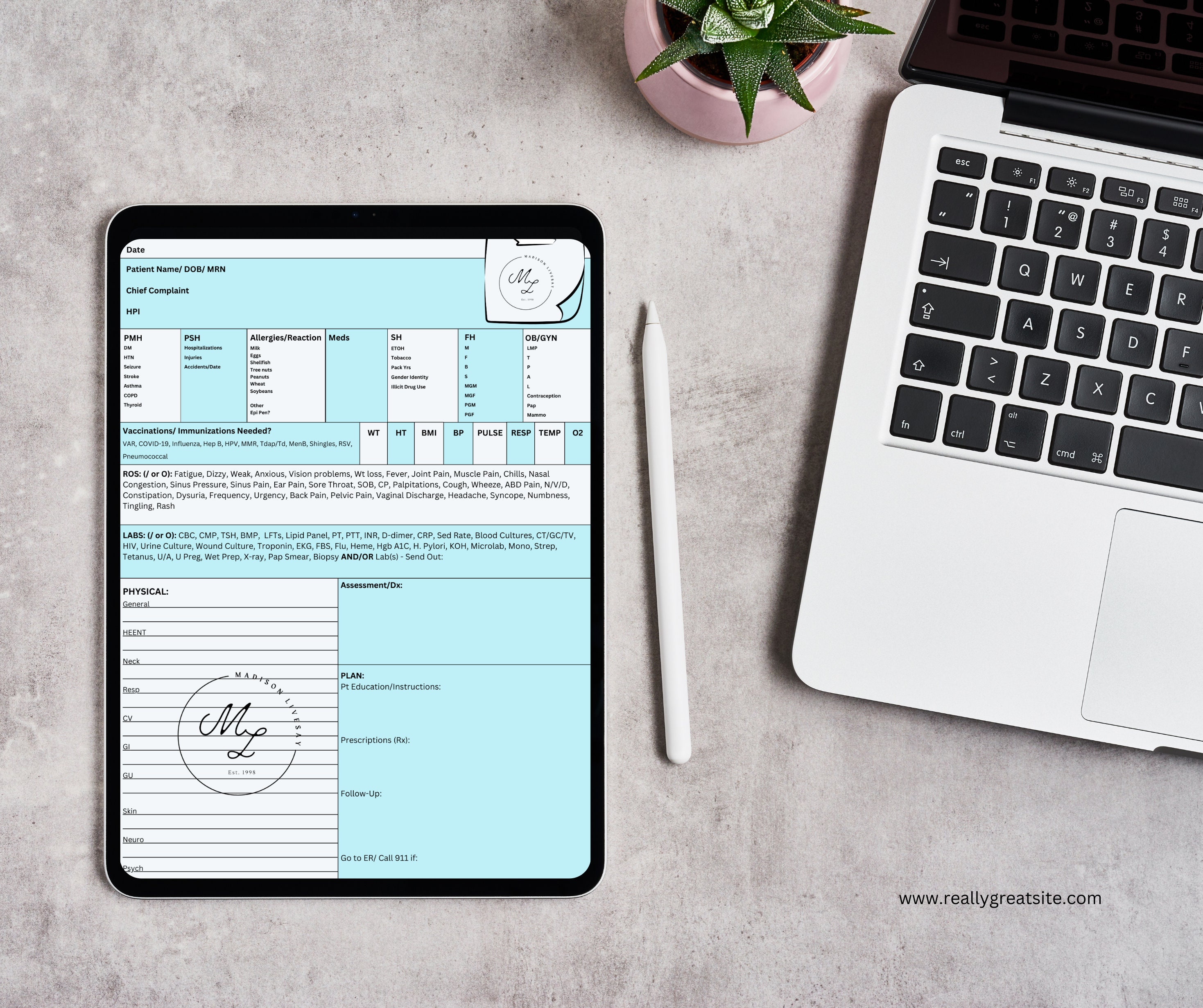 Nurse Practitioner SOAP Note Template, Clinical Study Guide (digital ...