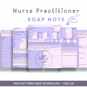 Nota SOAP per infermiere, studente infermiere, nota SOAP, regalo per infermiere, nota clinica, nota di progresso, guida allo studio