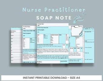 Nurse Practitioner SOAP Note Template (Digital Download)