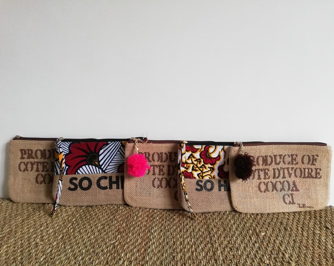 Pochette en toile de jute "SO"