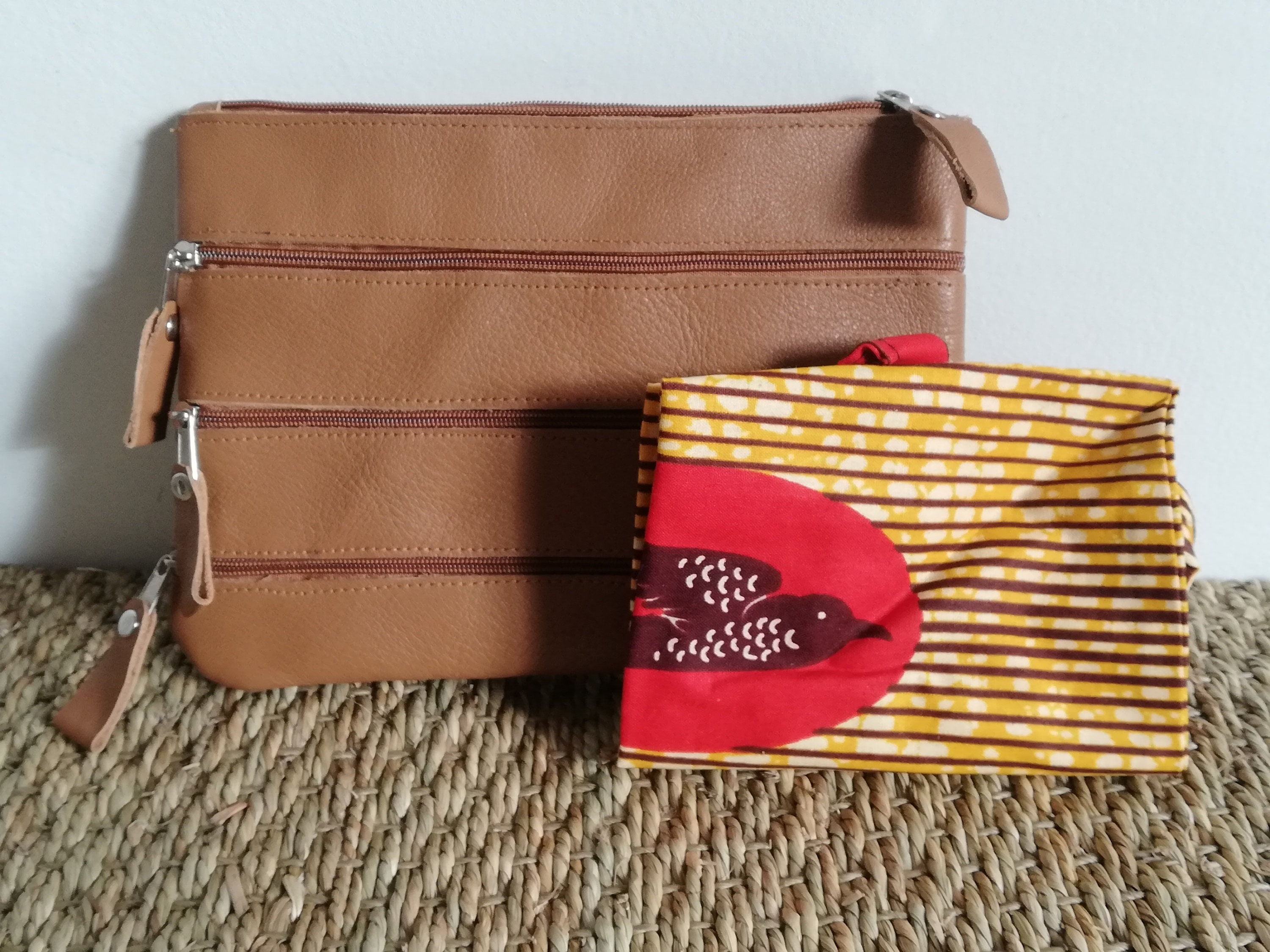 Pochette / portefeuille / Porte monnaie / Trousses en cuir 3 zip ...