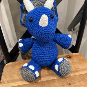 Crochet Triceratops- Custom Colors!