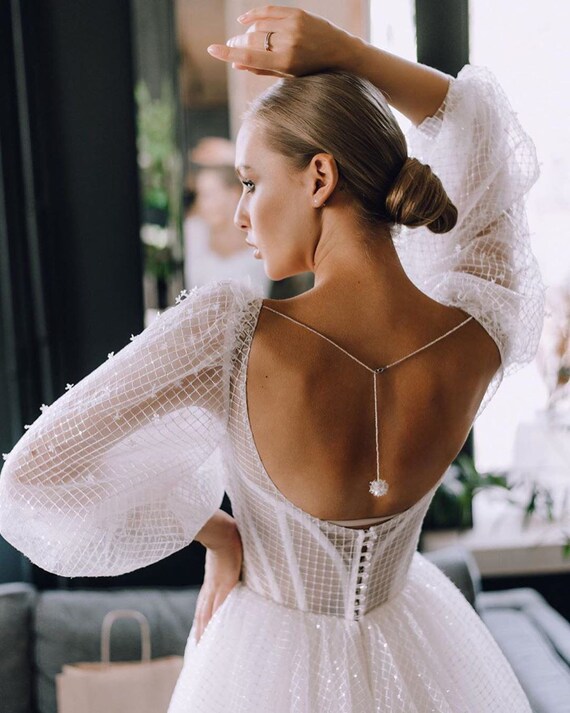 Wedding dress balloon clearance sleeves