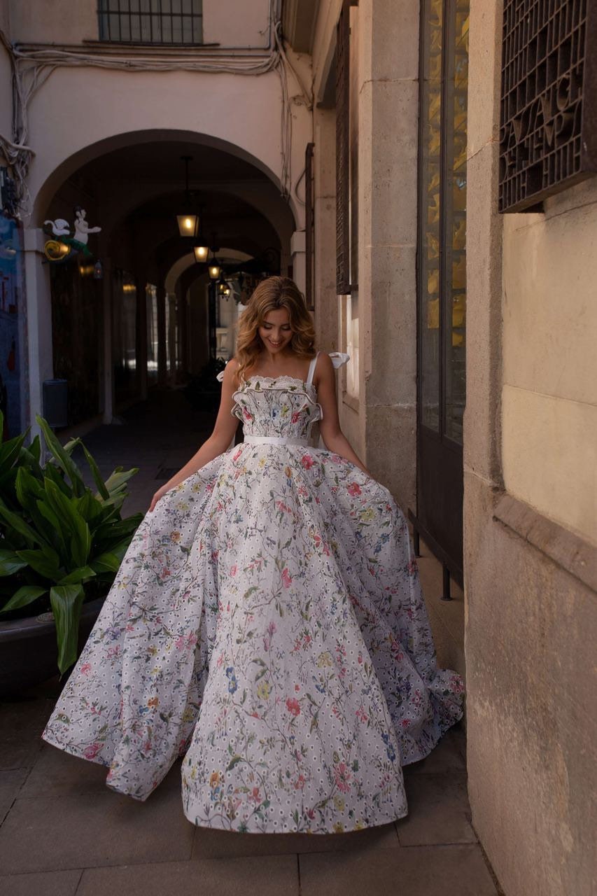 Princess Wedding Dress Nociata With Detachable Puffy Long - Etsy