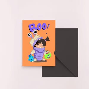 Monsters Inc Halloween Karte | Boo! | Disney Blankokarten