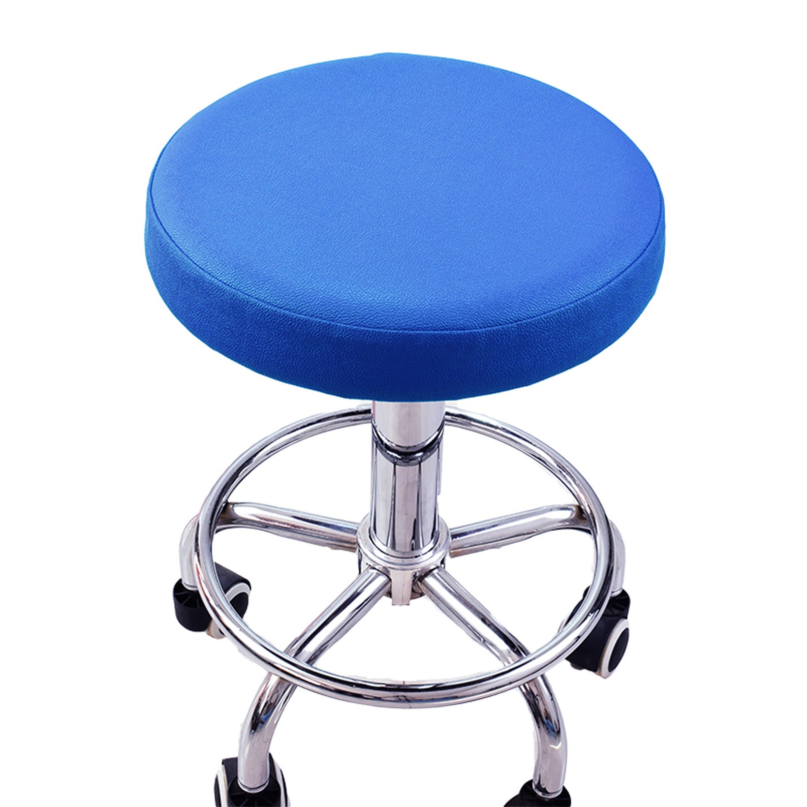 Custom Fauxleather Bar Stool Cover Round Chair Seat Etsy