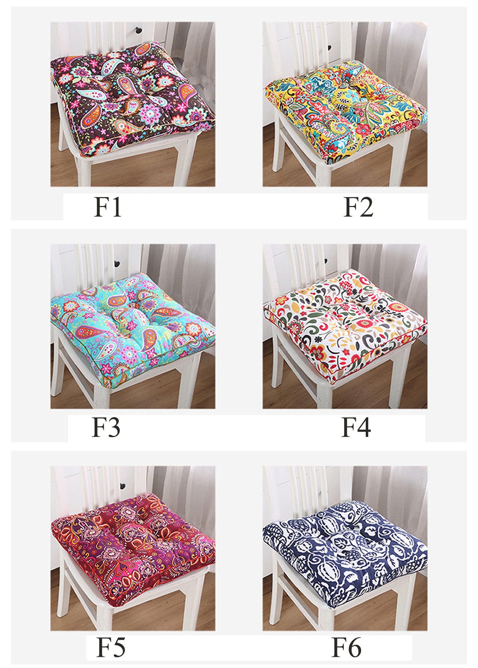 Canvas Chair Cushions Tufted Dine Kitchen Dining Seat Pads Etsy