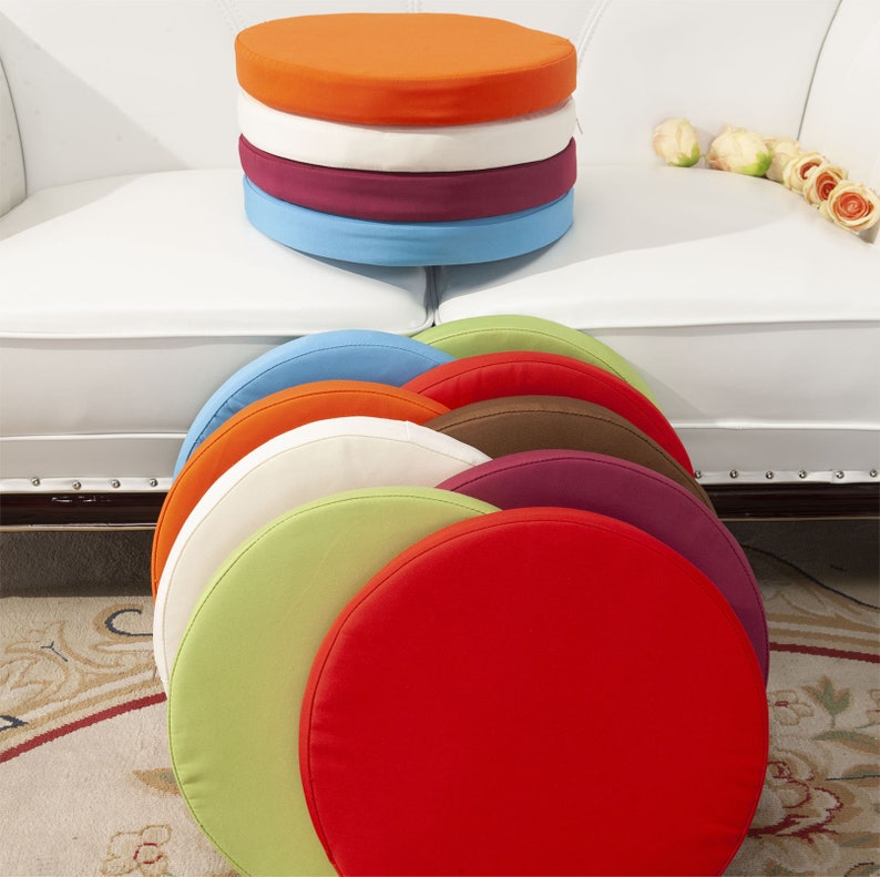 Round Outdoor Chair Cushion Garden Bistro Patio Seat Indoor Kitchen Dining Pad Sunbrella Water Resistant Square U Shape 16