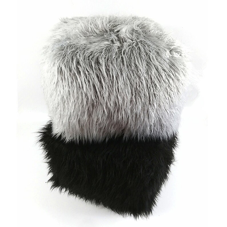 Faux Fur Ottoman Slipcover Cube Pouf Cover Large Plush Etsy