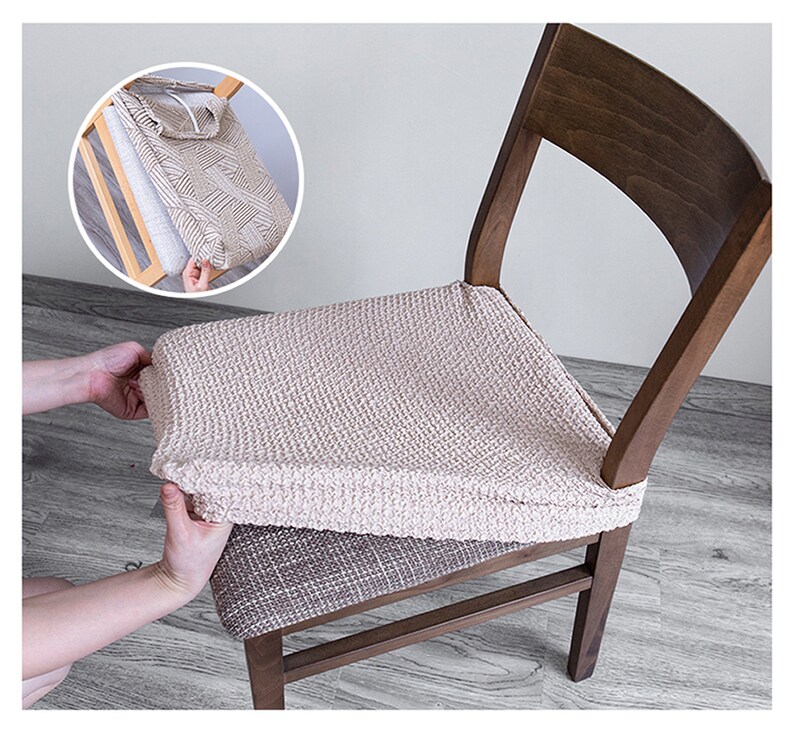 Custom Stretch Chair Seat Covers Kitchen Dine Chair Etsy UK