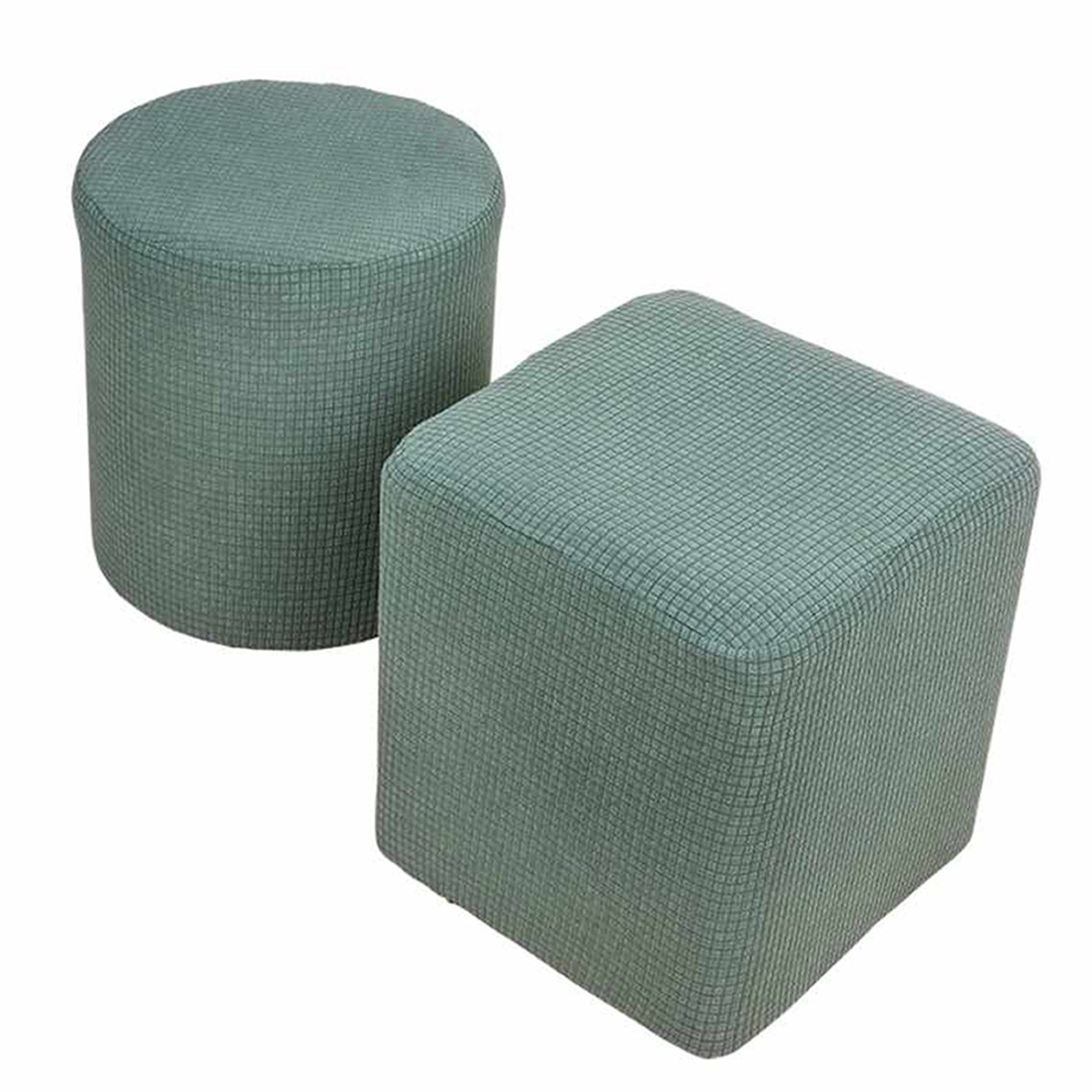 Small Stretch Ottoman Cover Footrest Footstool Slipcover Etsy