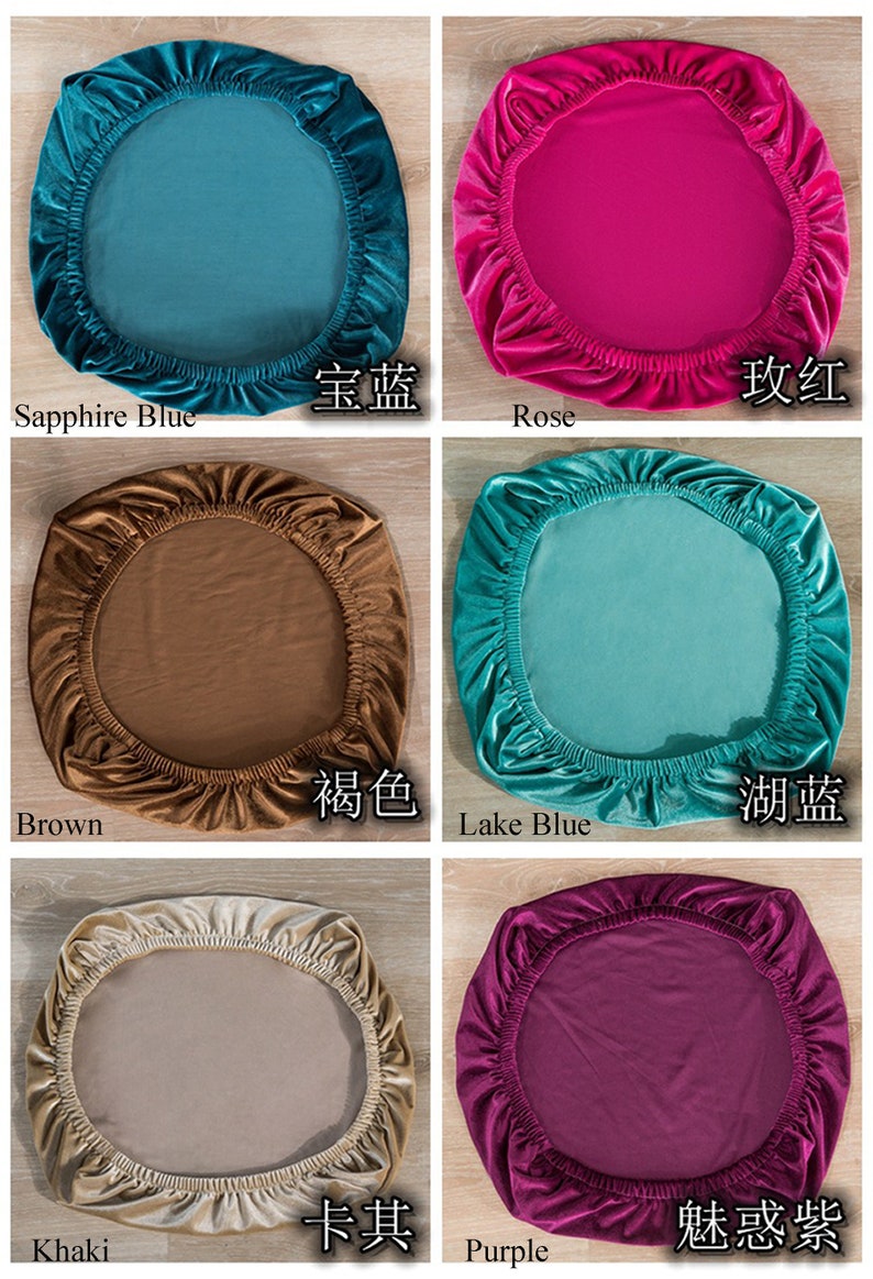 Custom Velvet Stretch Ottoman Slipcover Footstool Footrest Etsy