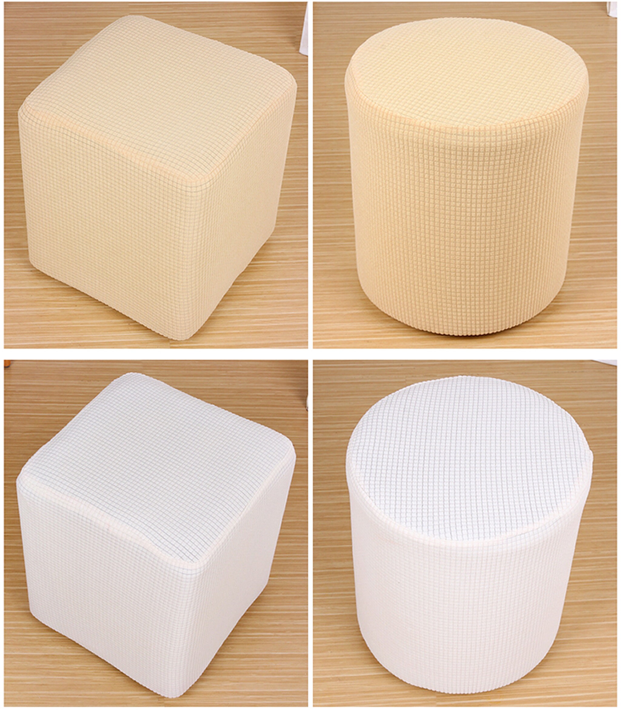 Custom Stretch Ottoman Slipcover Pouf Cube Slip Cover Etsy