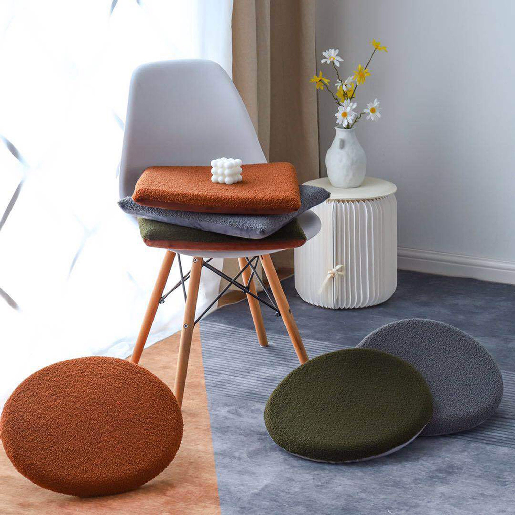 Memory Foam Chair Cushion Dining Chair Pads Kitchen Circle Etsy