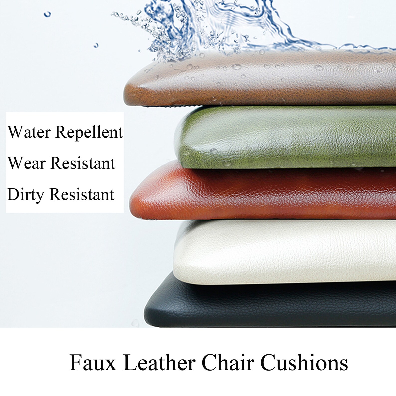 Custom Faux Leather Chair Cushions Patio Bar Stool Chair Pad Etsy