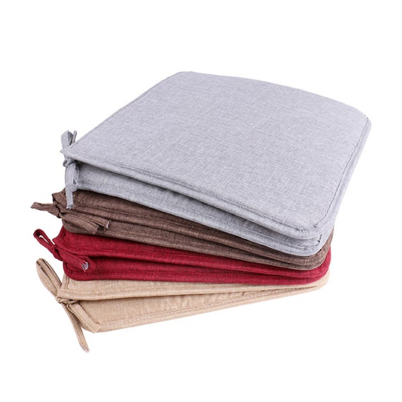 Chair Pad With Ties Kitchen Dining Chair Cushion Linen Non Etsy