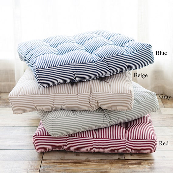 Patio Chair Cushions Seat Pads Striped Tufted Bistro Wicker Etsy