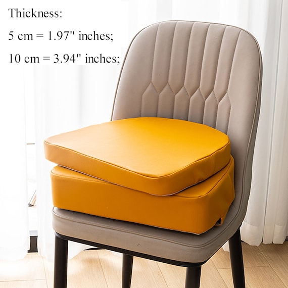 Faux Leather Chair Booster Seat Cushion Children Dining Pad Australia - Faux Leather Dining Chair Cushion Seat Pad