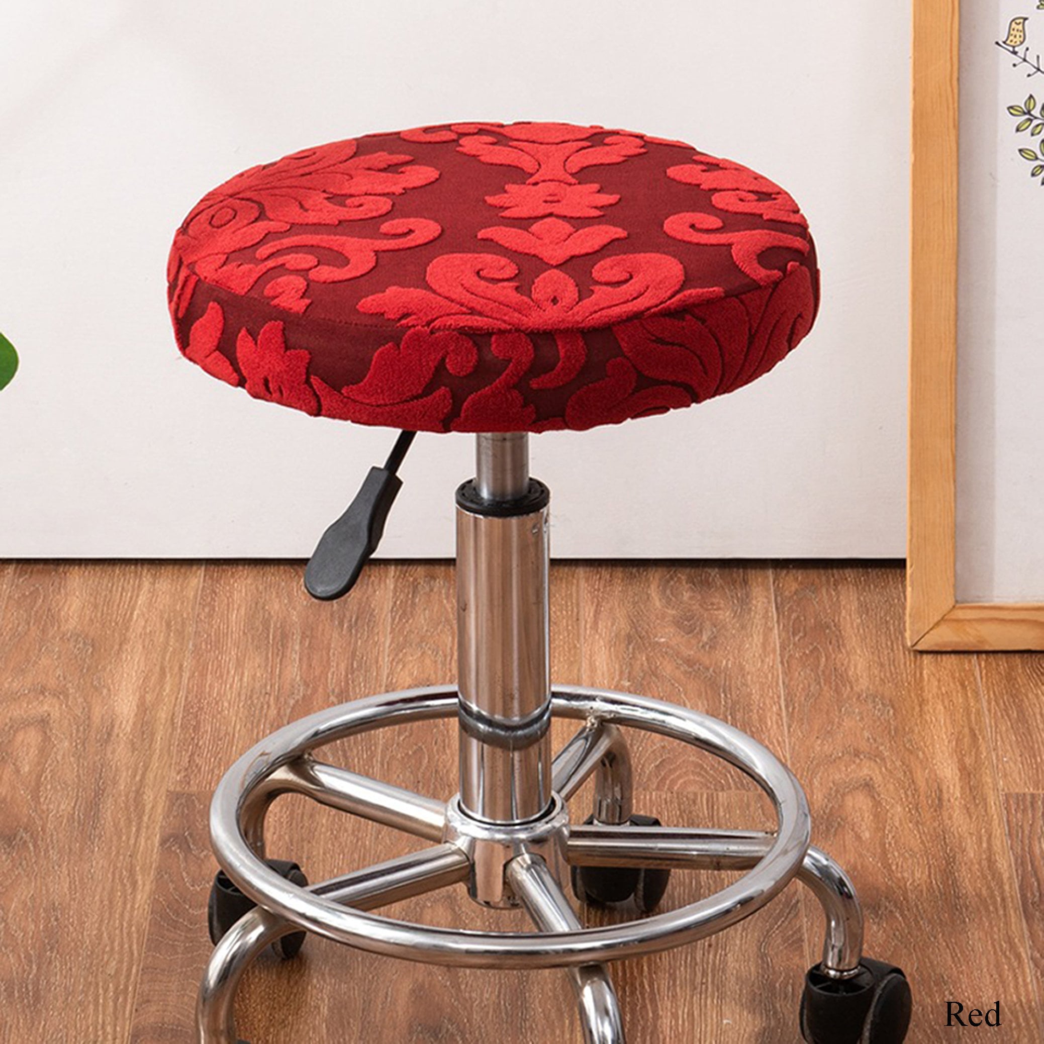 Stretch Bar Stool Cover Round Seat Slipcover Patio Bistro Etsy
